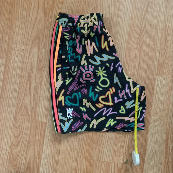 Adidas x Kris Andrews Love Unites Pride Doodle Print Shorts Unisex Size S - Picture 9 of 16